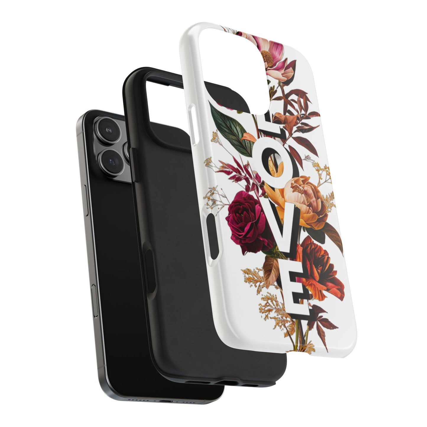 Floral Love Tough Phone Case | Elegant & Durable Protection