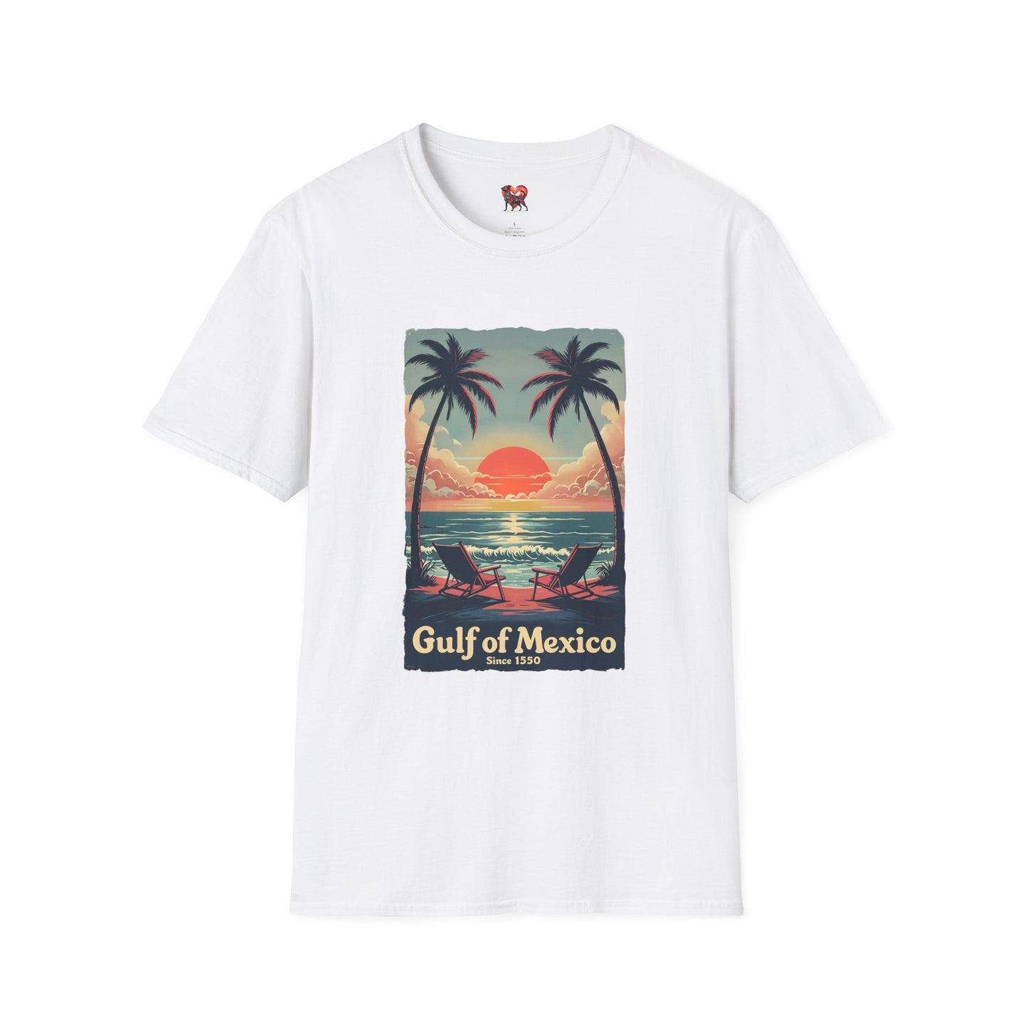 Vintage Gulf of Mexico Unisex Softstyle T-Shirt - Retro Beach Vibe