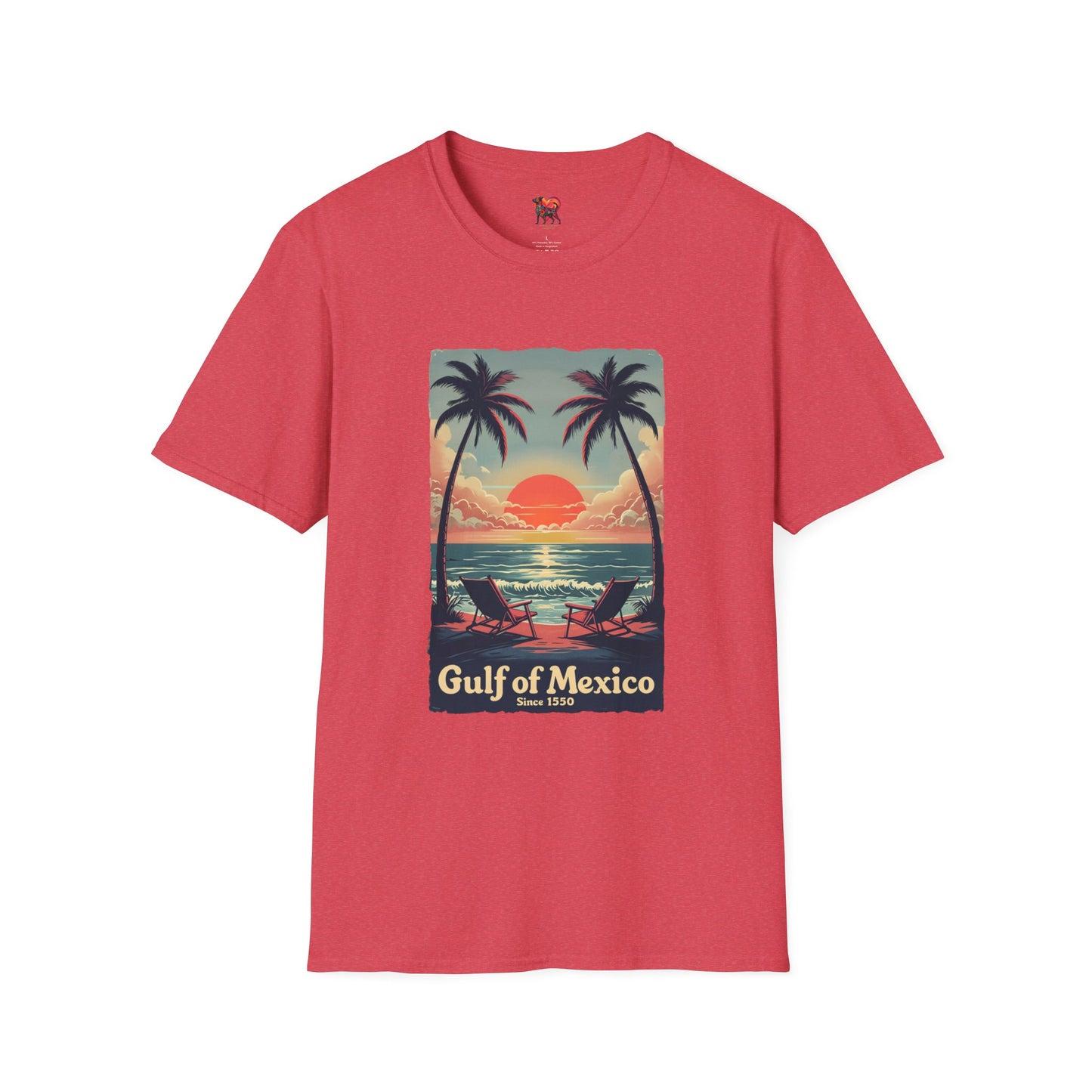 Vintage Gulf of Mexico Unisex Softstyle T-Shirt - Retro Beach Vibe
