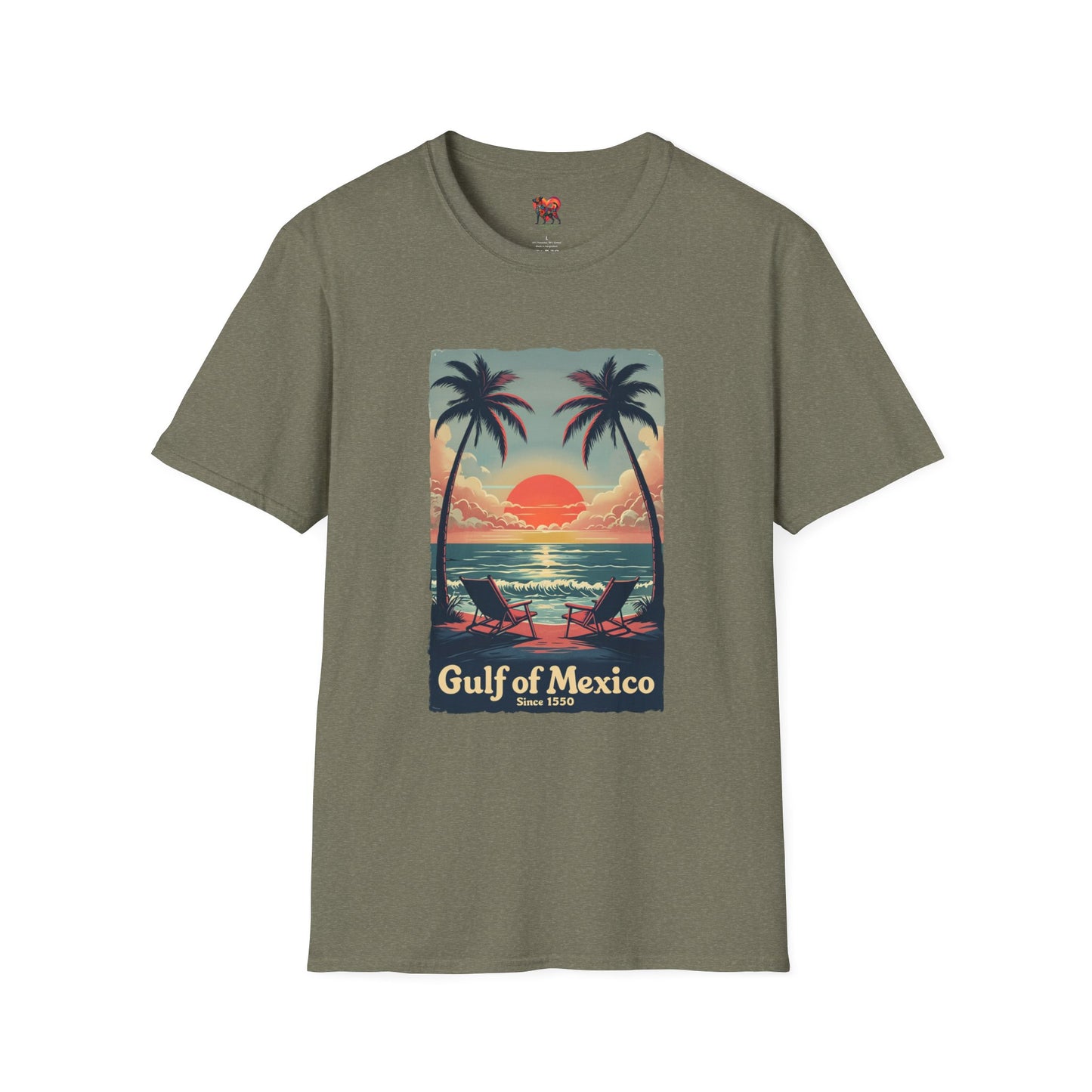 Vintage Gulf of Mexico Unisex Softstyle T-Shirt - Retro Beach Vibe
