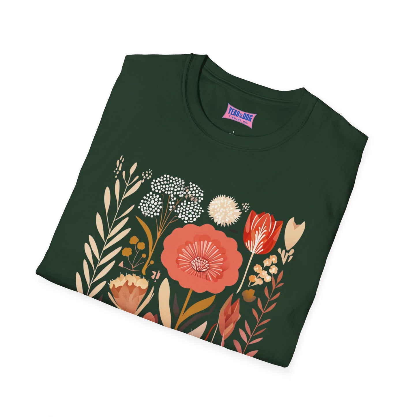 Floral Barely Tolerable unisex Softstyle T-Shirt - Casual Spring Vibes