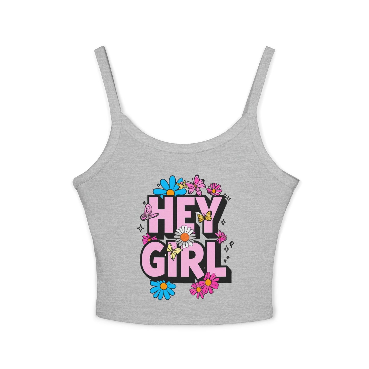 Tank Top - Hey Girl Spaghetti Strap Women's Camisole