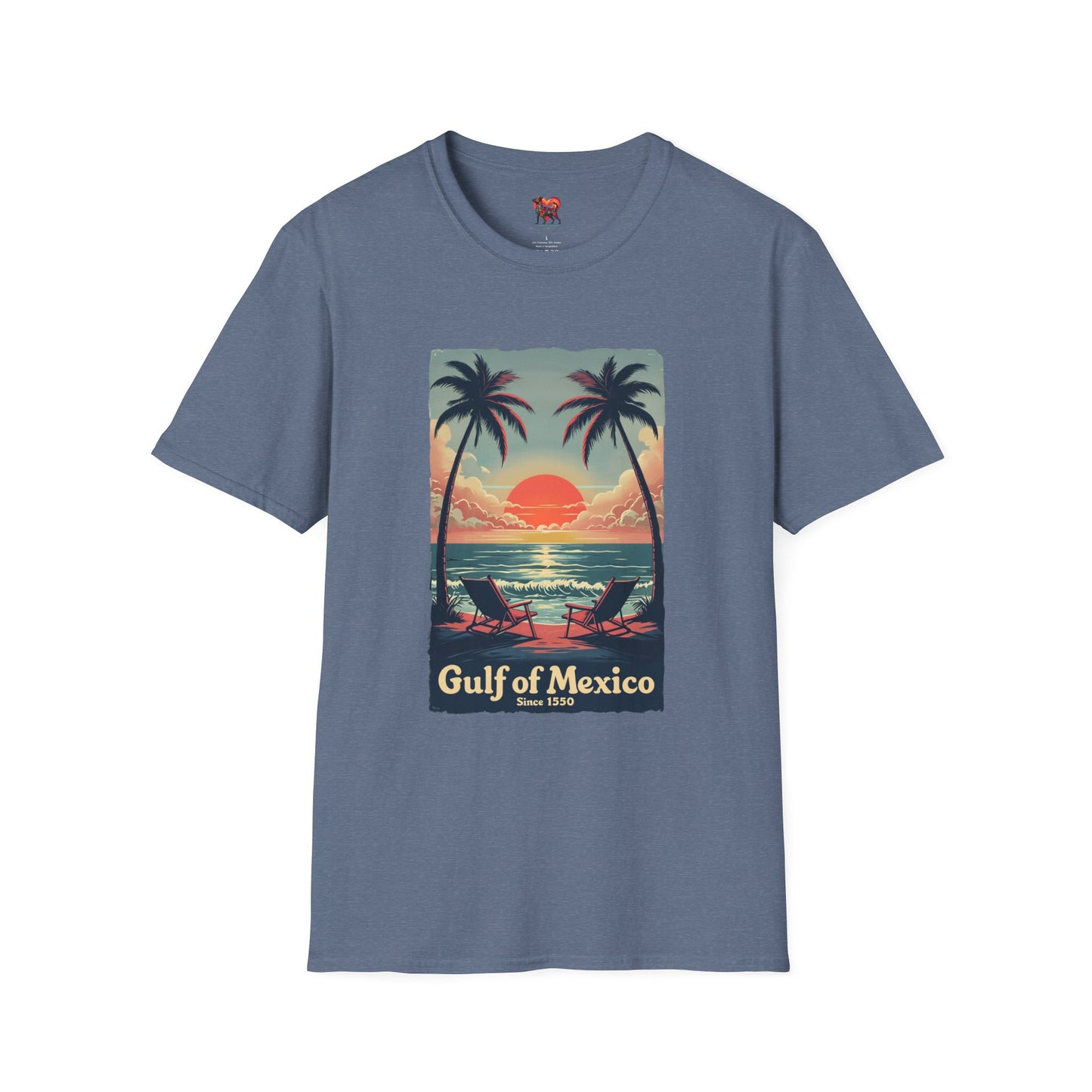 Vintage Gulf of Mexico Unisex Softstyle T-Shirt - Retro Beach Vibe