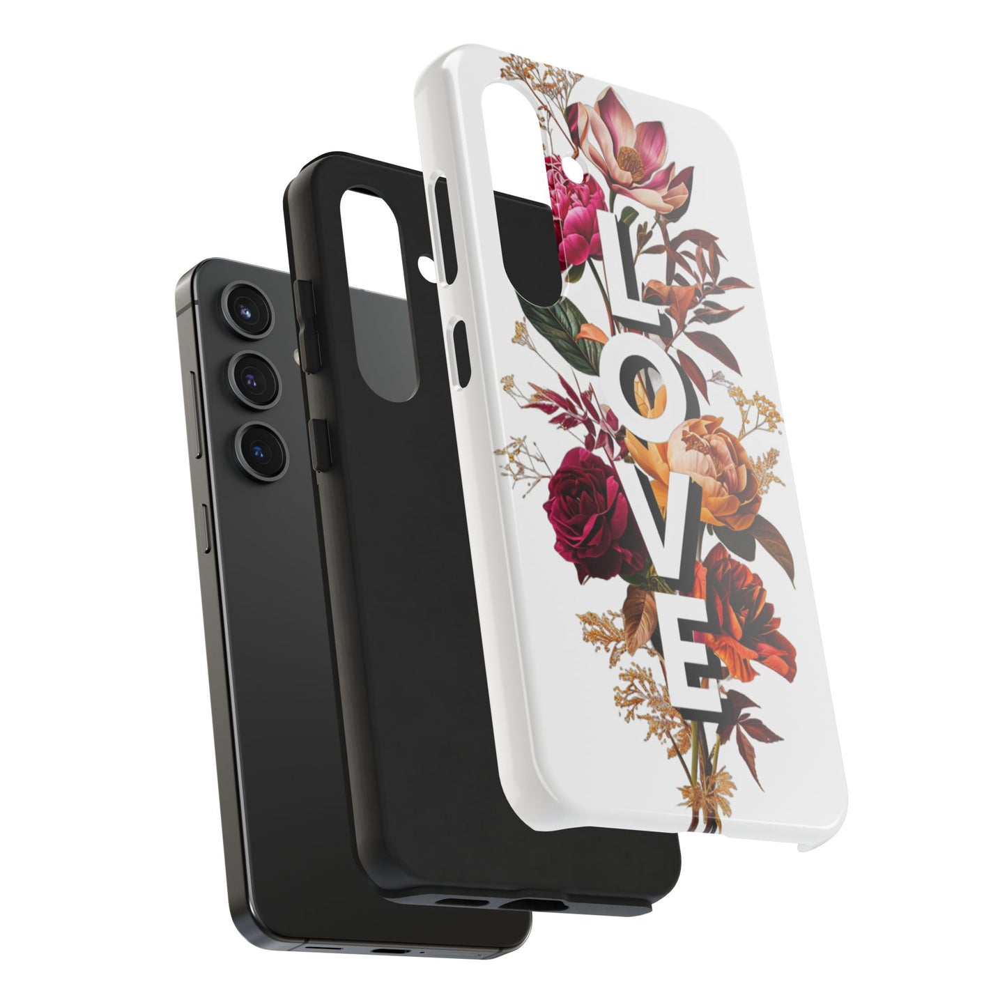 Floral Love Tough Phone Case | Elegant & Durable Protection