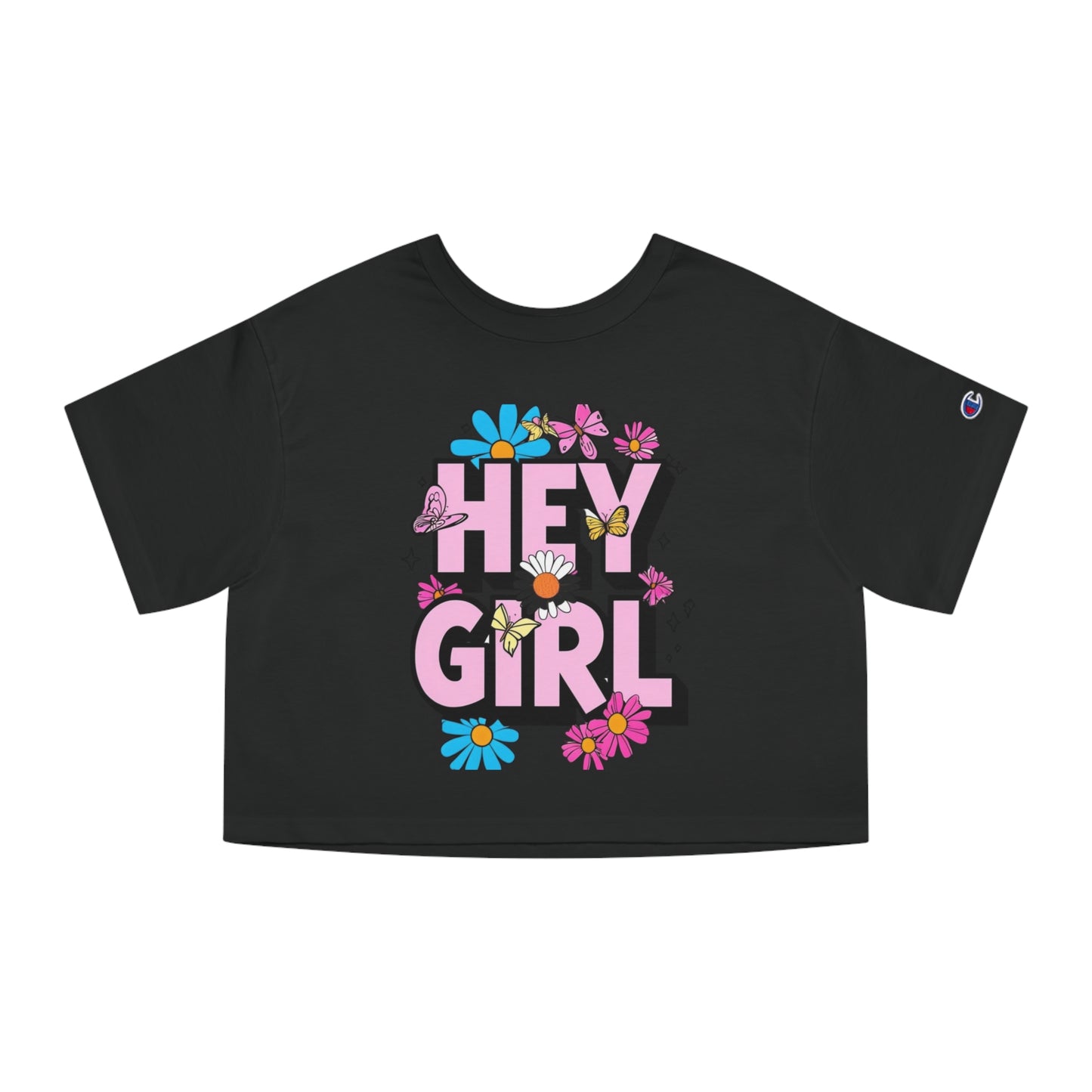 Cropped T-Shirt Hey Girl Champion Women's Heritage Design