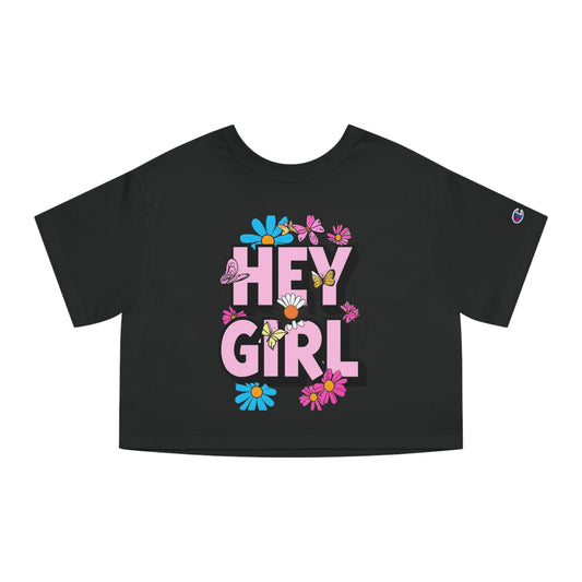 Cropped T-Shirt Hey Girl Champion Women's Heritage Design