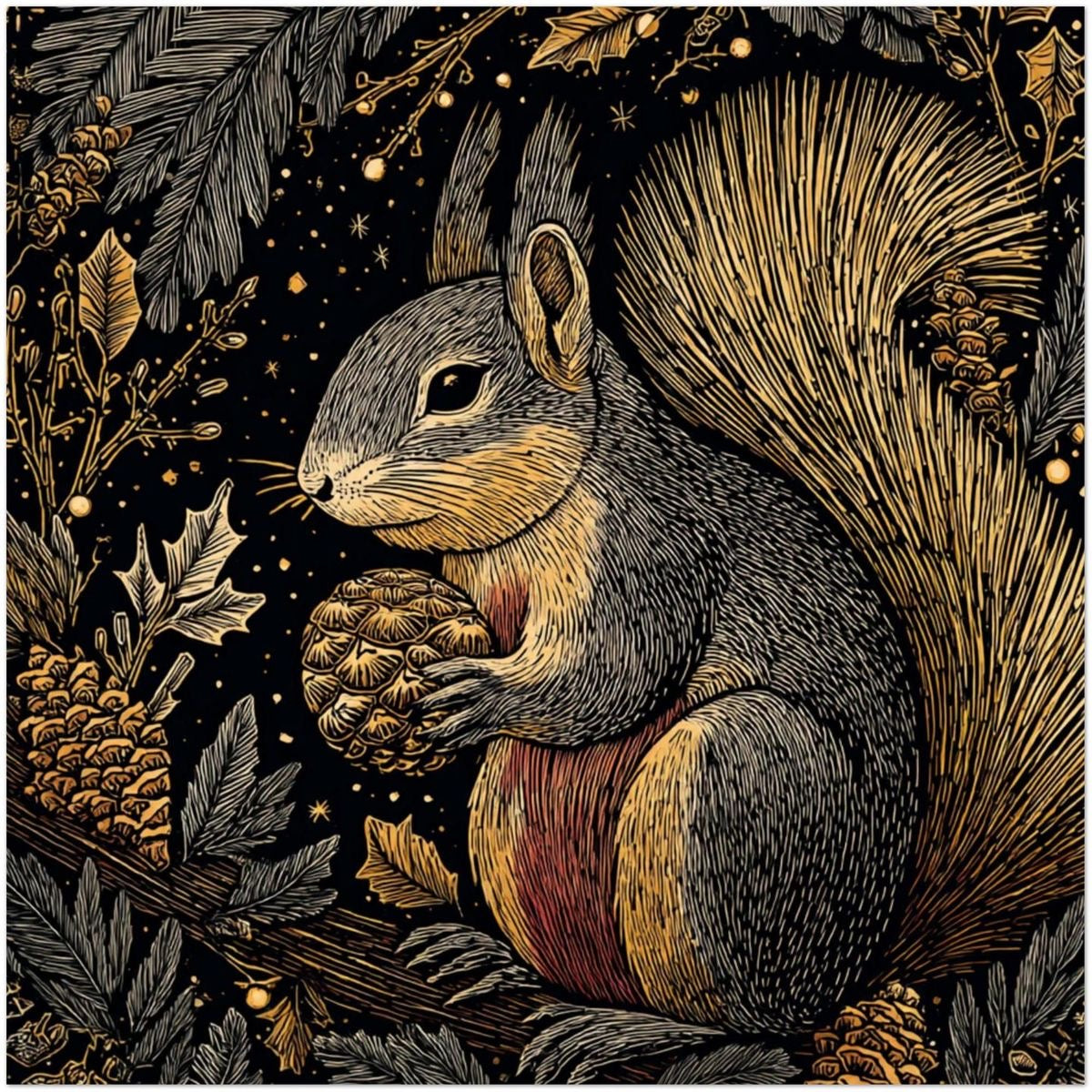 Sublimation Woodland Squirrel Tumbler Wrap