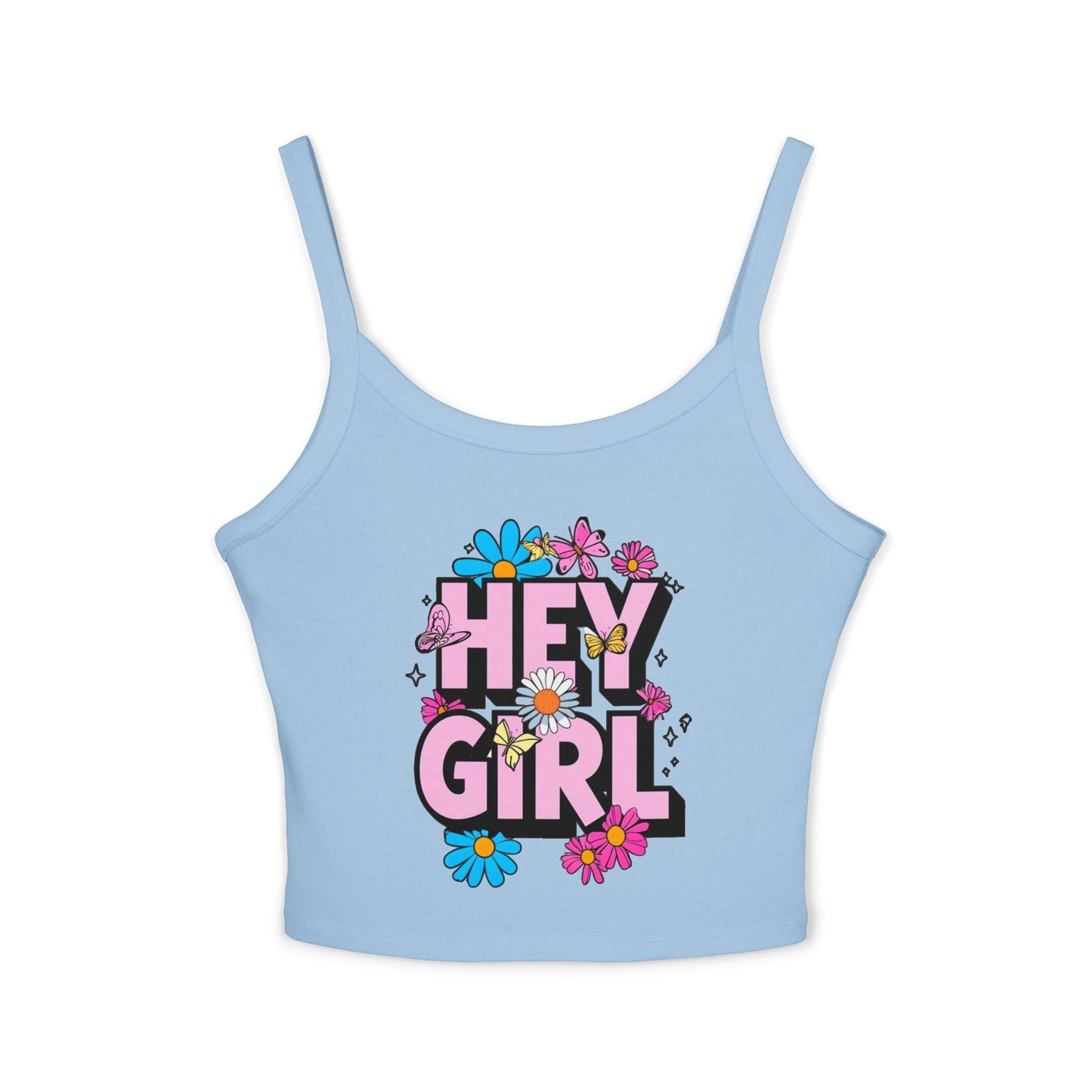 Tank Top - Hey Girl Spaghetti Strap Women's Camisole