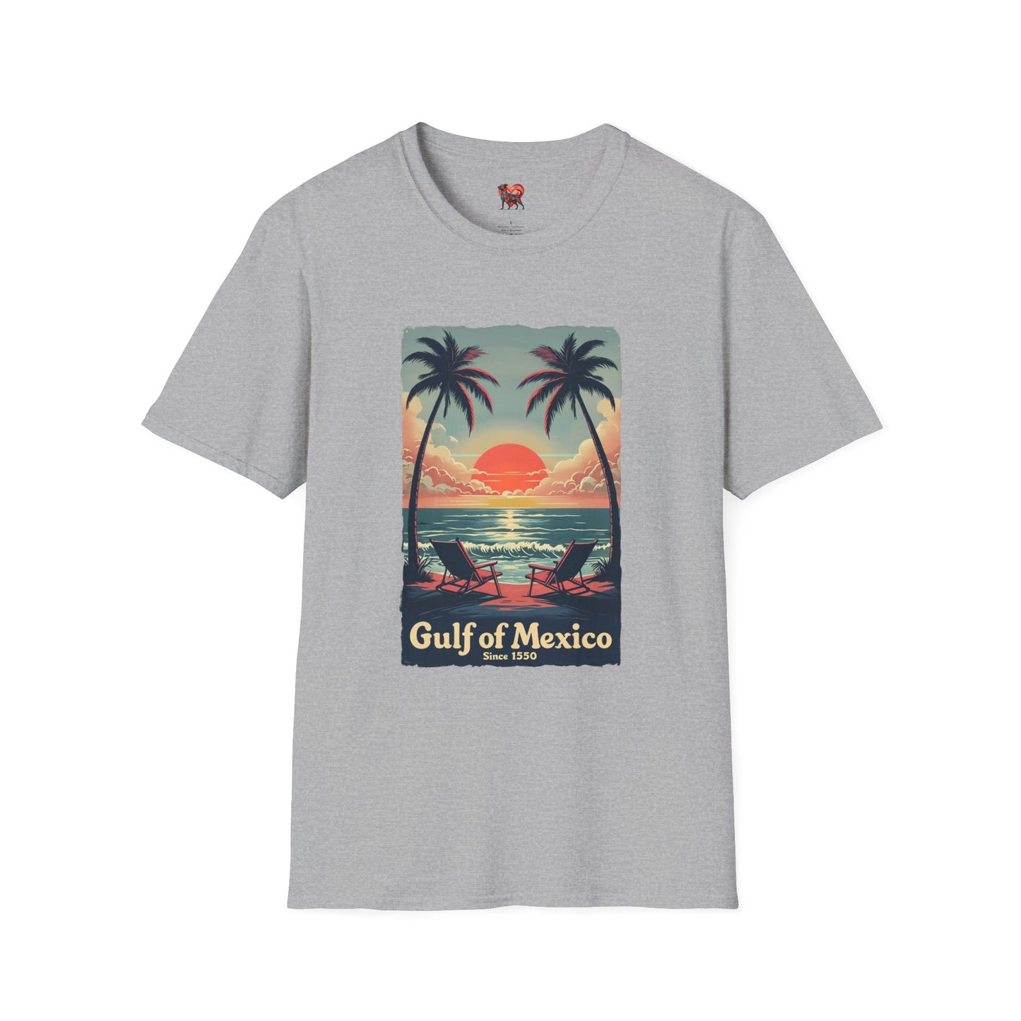 Vintage Gulf of Mexico Unisex Softstyle T-Shirt - Retro Beach Vibe