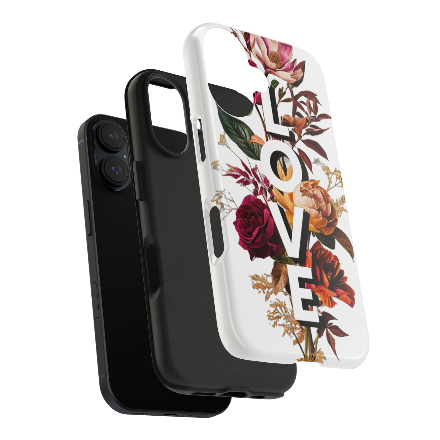 Floral Love Tough Phone Case | Elegant & Durable Protection