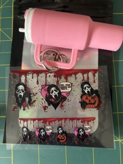 🕸️ Mini Stanley Keychain Tumbler with Halloween Wrap – Spooky Mystery Kit