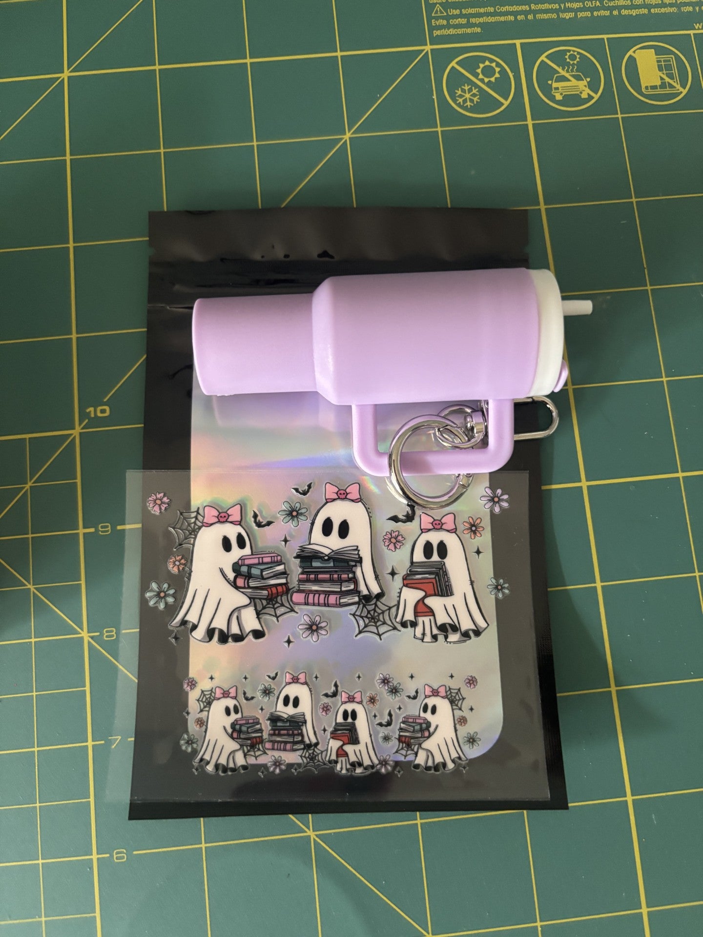 🕸️ Mini Stanley Keychain Tumbler with Halloween Wrap – Spooky Mystery Kit