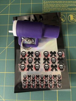 🕸️ Mini Stanley Keychain Tumbler with Halloween Wrap – Spooky Mystery Kit