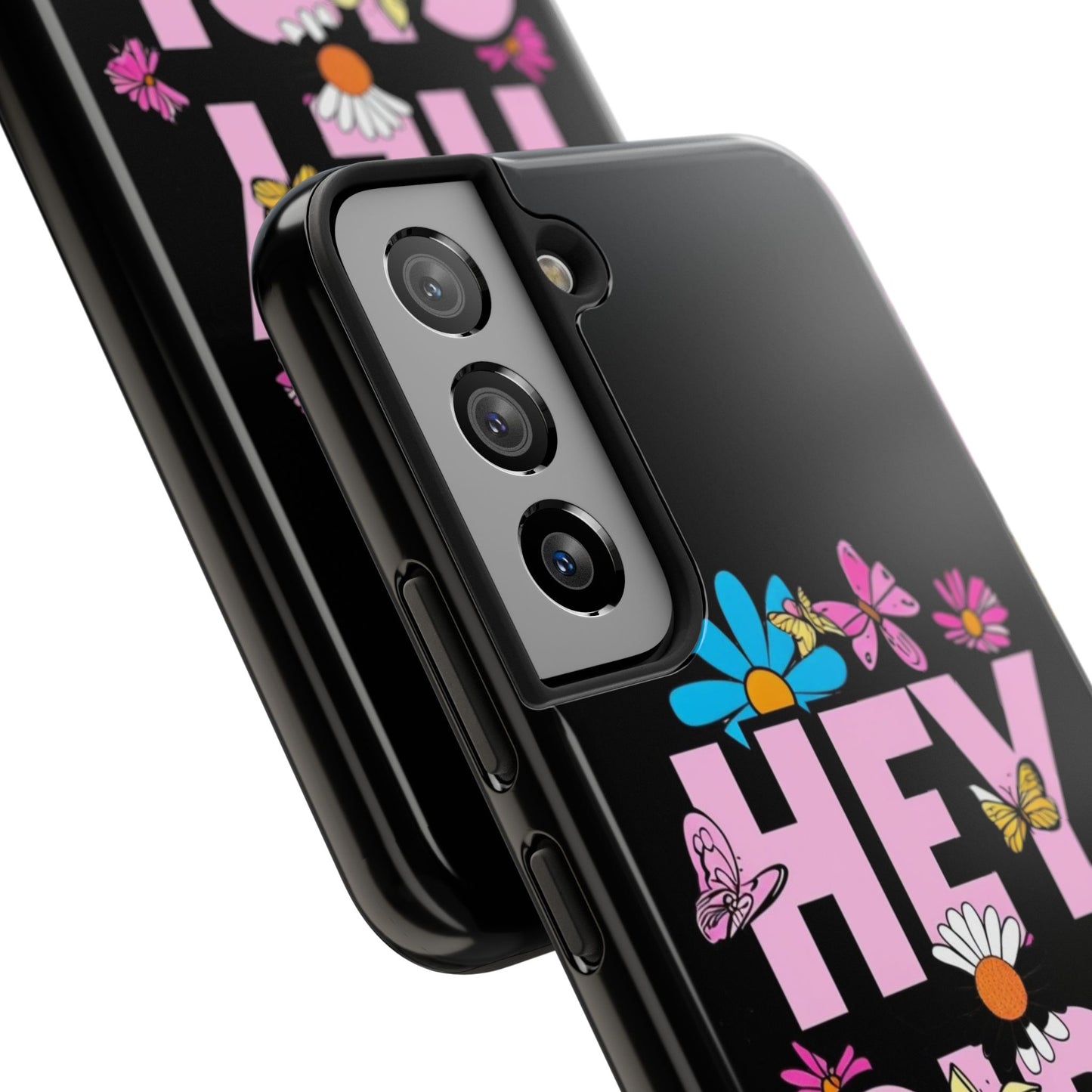 Hey Girl Floral Tough Phone Case - Stylish Protection for Trendy Users