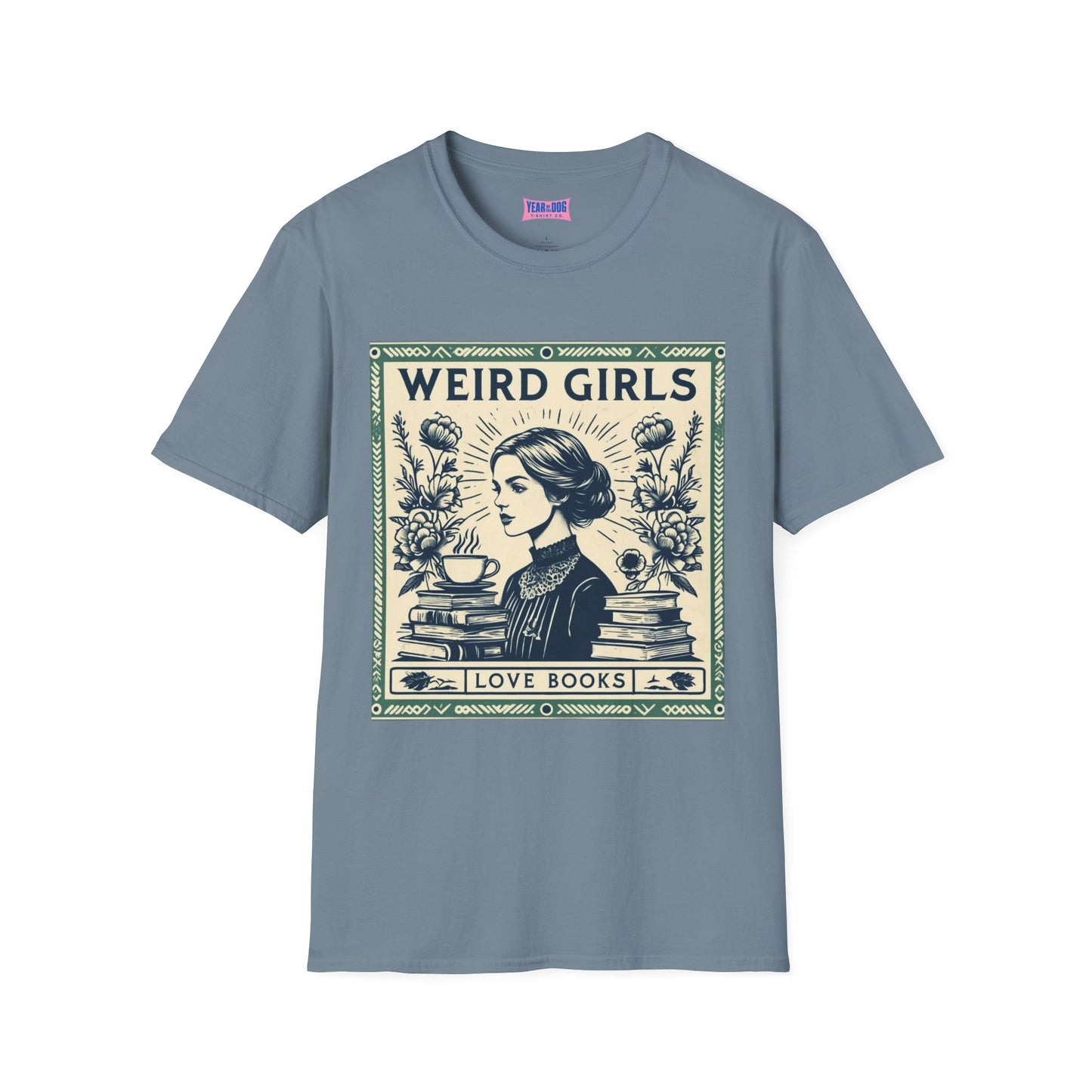 Weird Girls Love Books Unisex Softstyle T-Shirt