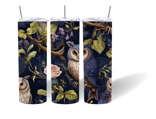Floral Owl Tumbler Wrap (Copy)