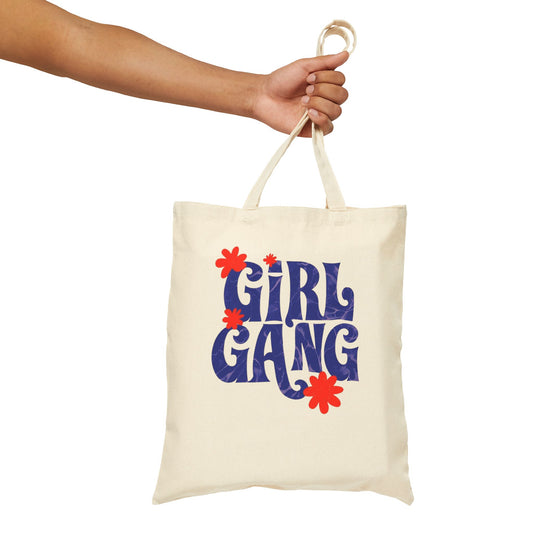 Girl Gang Cotton Canvas Tote Bag – Stylish & Eco-Friendly Carryall for Empowered Women