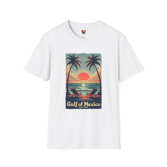 Vintage Gulf of Mexico Unisex Softstyle T-Shirt - Retro Beach Vibe