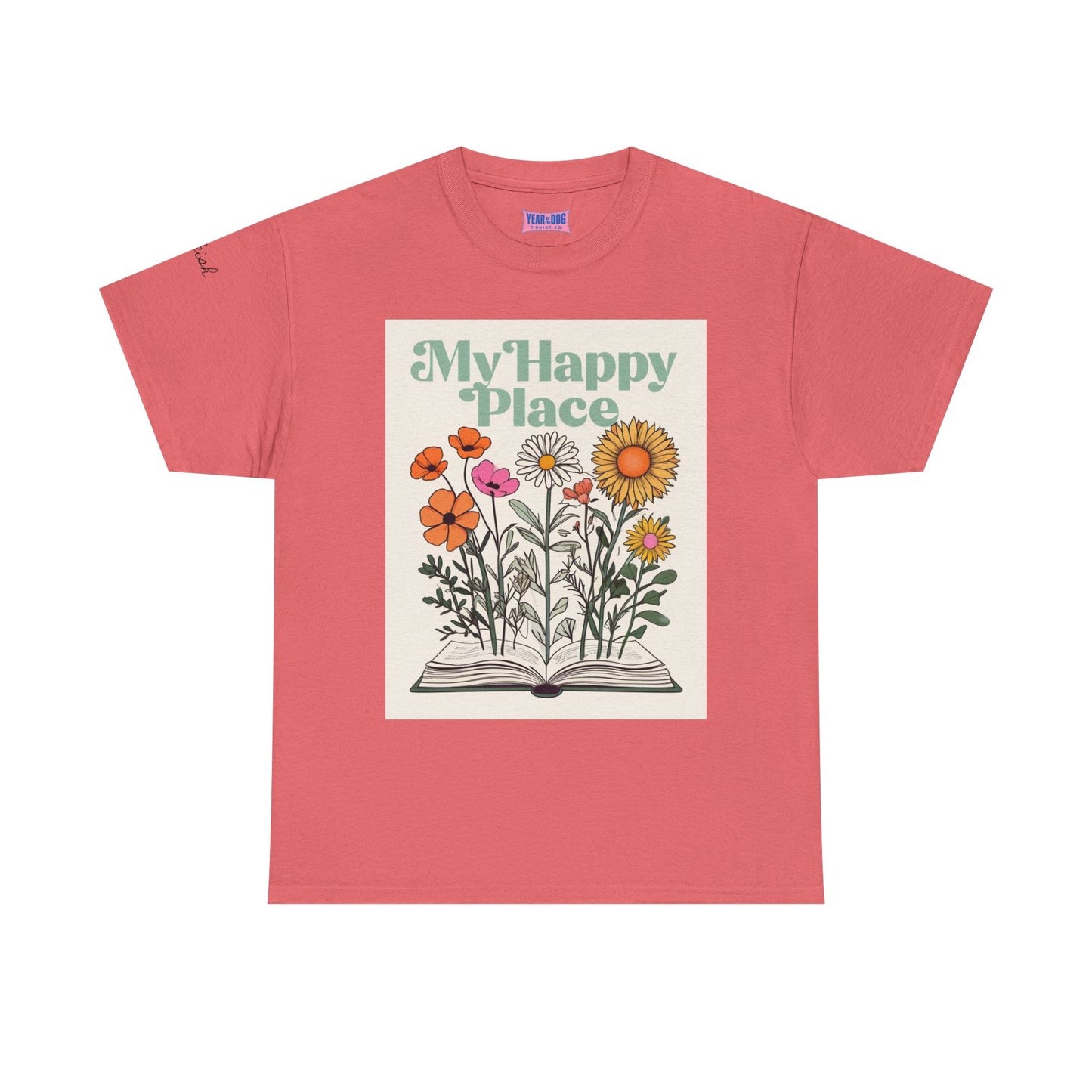 My Happy Place Floral Unisex Heavy Cotton Tee