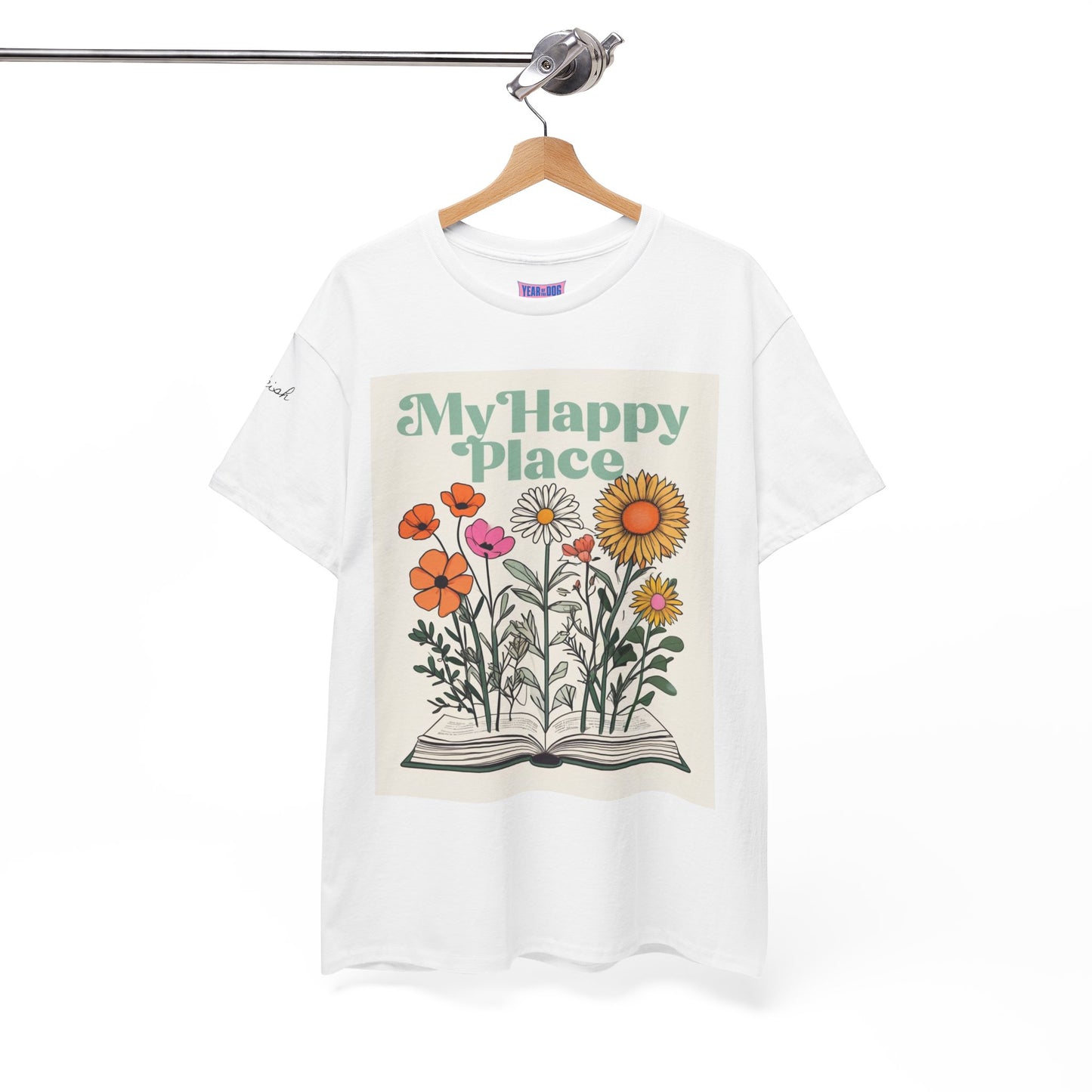 My Happy Place Floral Unisex Heavy Cotton Tee