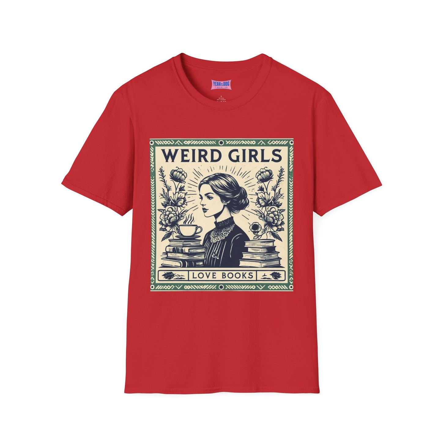 Weird Girls Love Books Unisex Softstyle T-Shirt