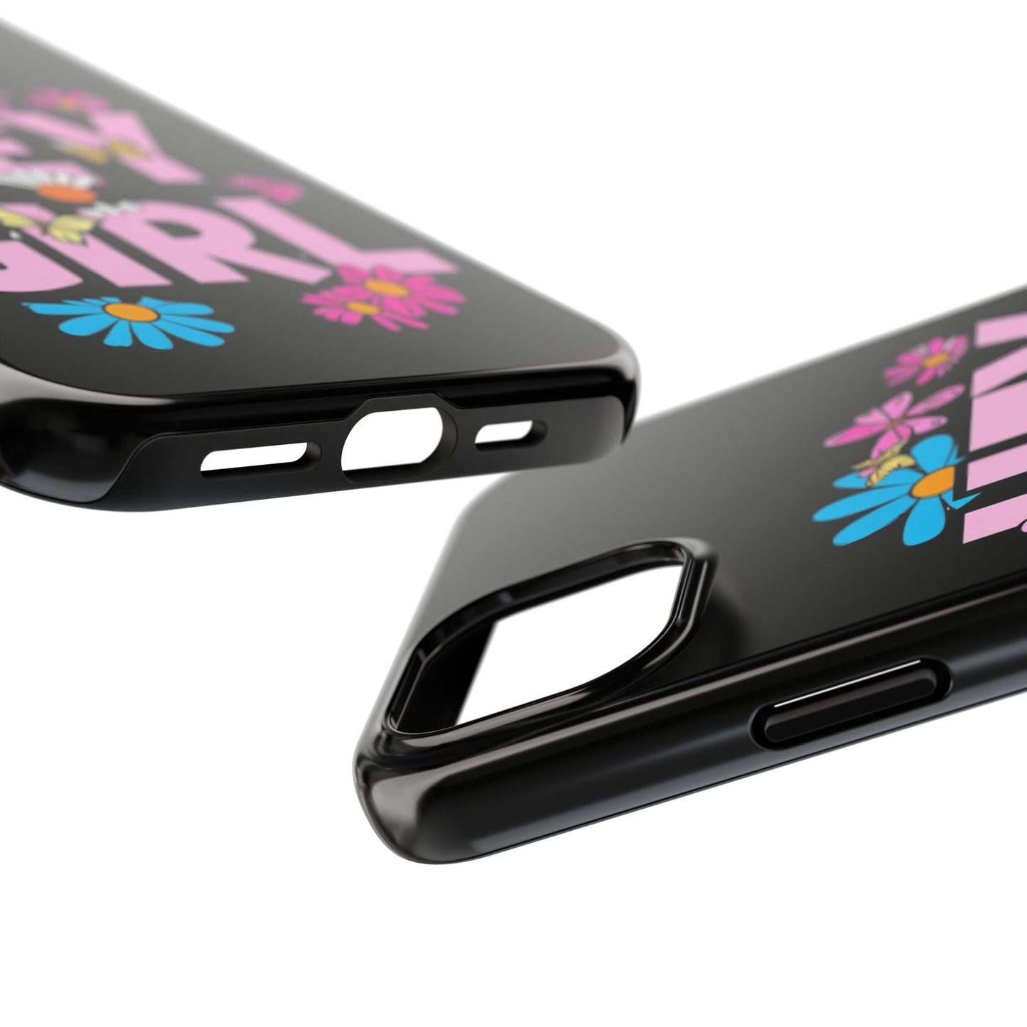 Hey Girl Floral Tough Phone Case - Stylish Protection for Trendy Users