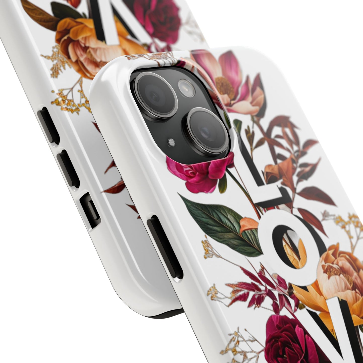 Floral Love Tough Phone Case | Elegant & Durable Protection