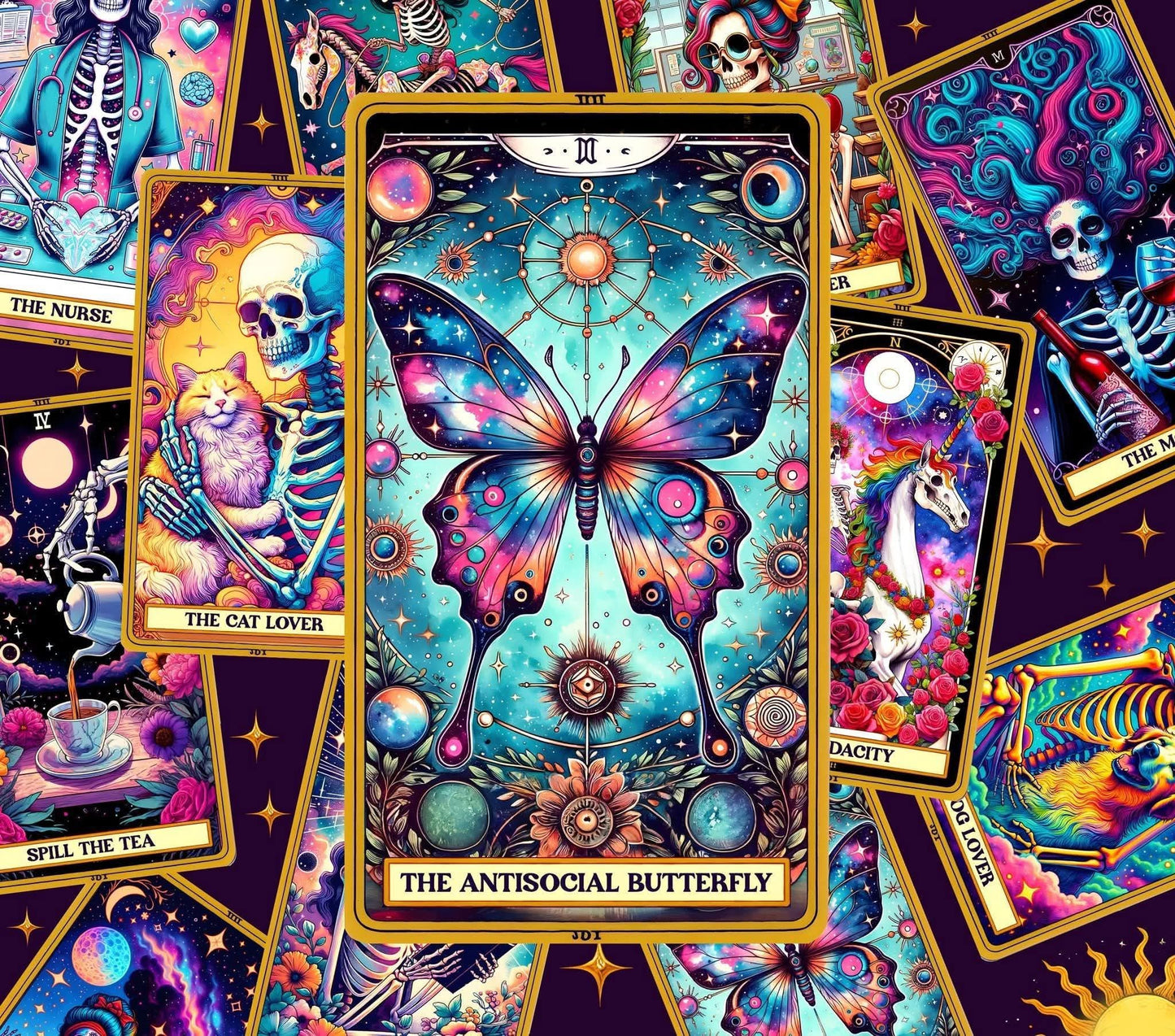 Sublimation Butterfly Tarot Tumbler Wrap