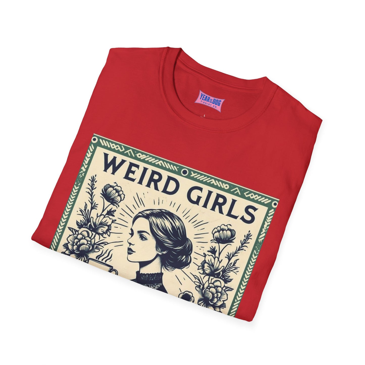 Weird Girls Love Books Unisex Softstyle T-Shirt