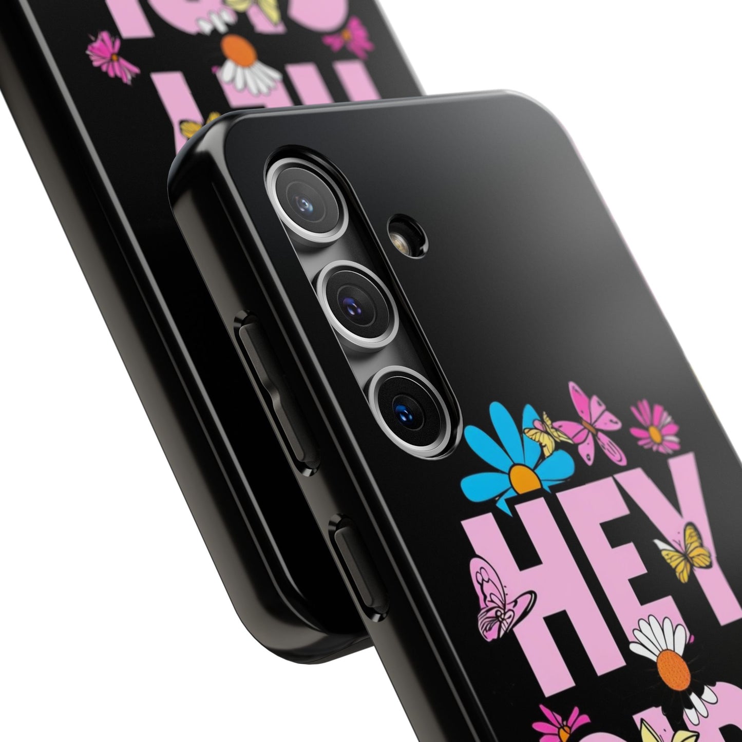 Hey Girl Floral Tough Phone Case - Stylish Protection for Trendy Users