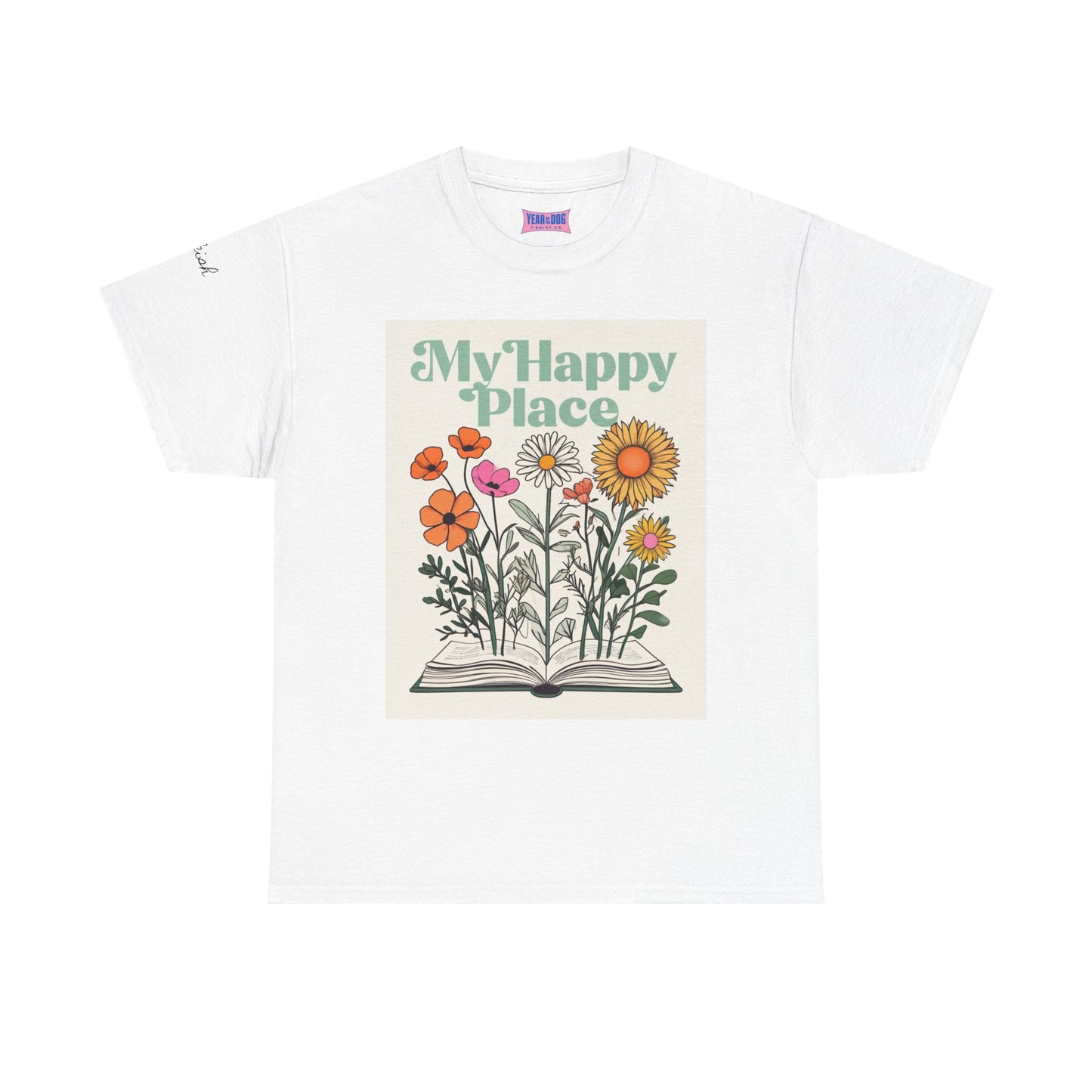 My Happy Place Floral Unisex Heavy Cotton Tee