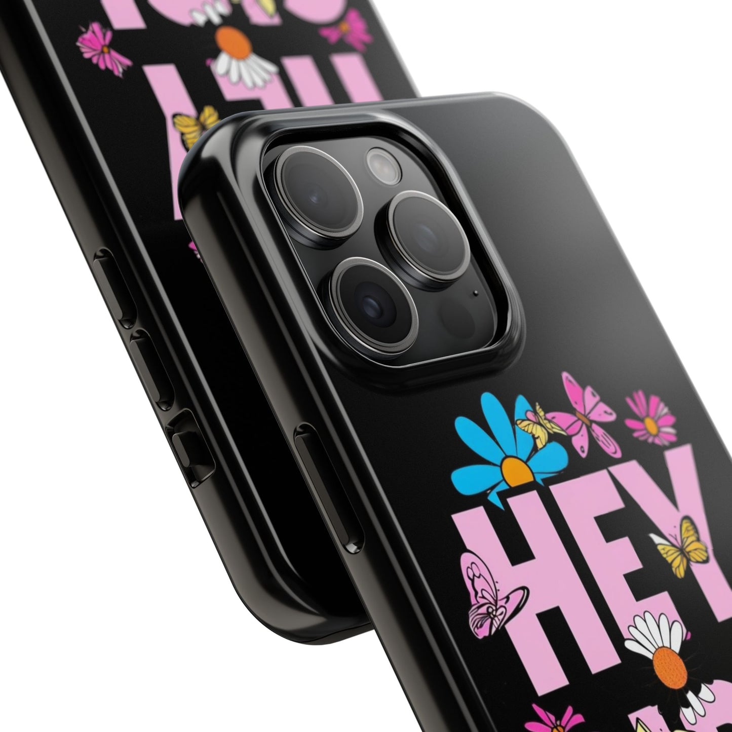 Hey Girl Floral Tough Phone Case - Stylish Protection for Trendy Users