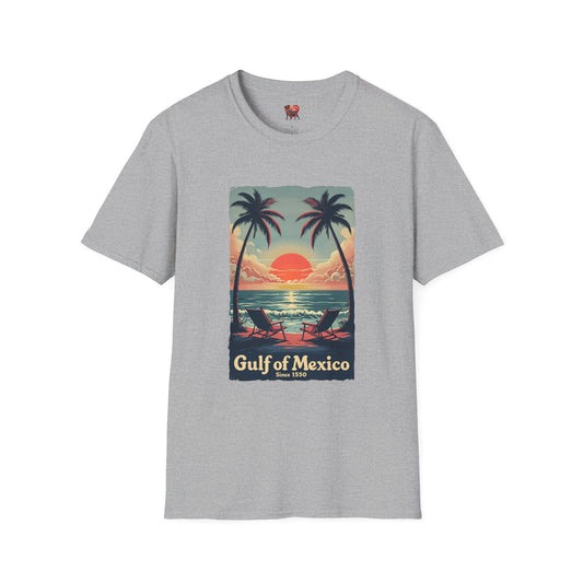 Vintage Gulf of Mexico Unisex Softstyle T-Shirt - Retro Beach Vibe