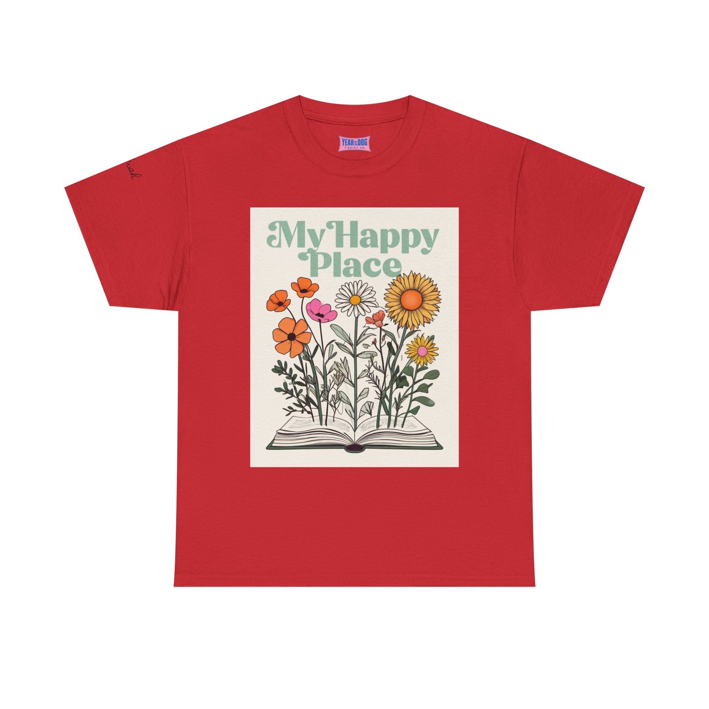 My Happy Place Floral Unisex Heavy Cotton Tee