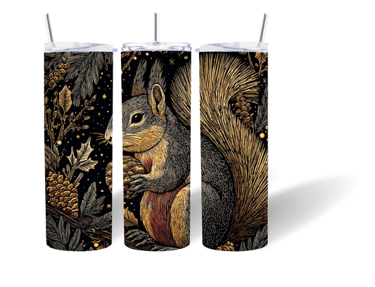Sublimation Woodland Squirrel Tumbler Wrap