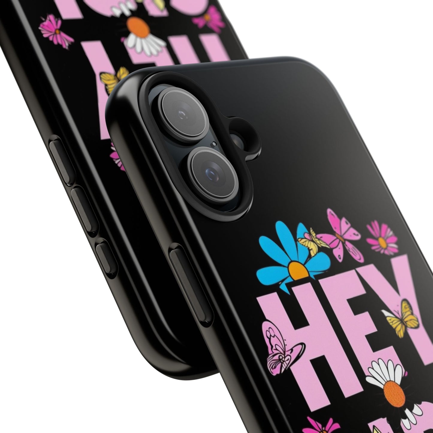 Hey Girl Floral Tough Phone Case - Stylish Protection for Trendy Users