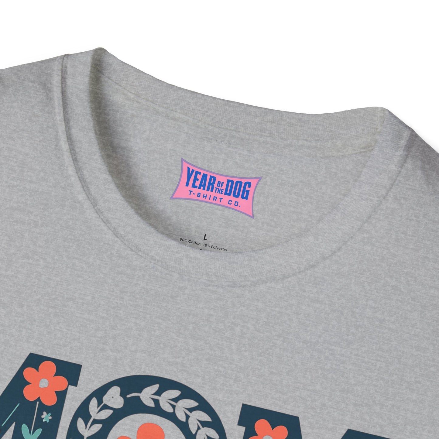 Mom Life Unisex Softstyle T-Shirt - Floral Design